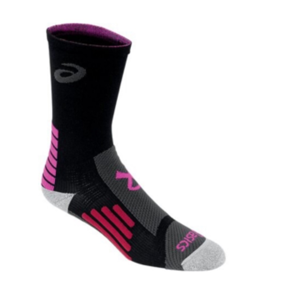 🆕 ASICS Unisex Pink Ribbon Rally Crew 2 Pairs - Picture 1 of 5